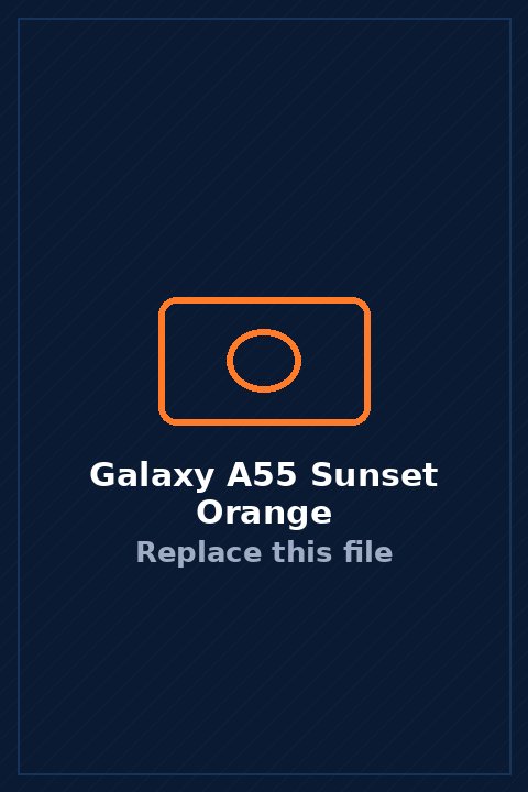 Galaxy A55 in Sunset Orange