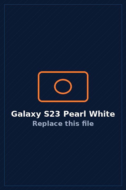 Galaxy S23 in Pearl White